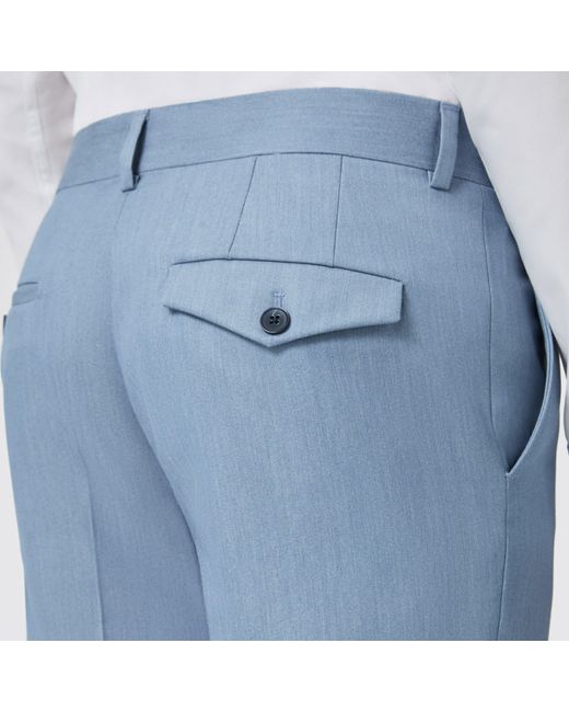 Twisted Tailor Blue Ellroy Slim Fit Trousers for men