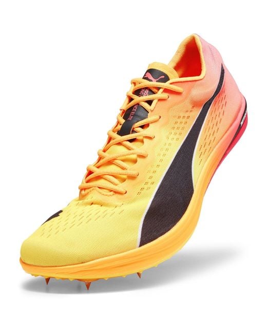 PUMA Yellow Evospeed Long Distance Track Running Spikes for men