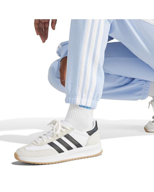 Adidas Blue Essentials 3-Stripes Pants Slim