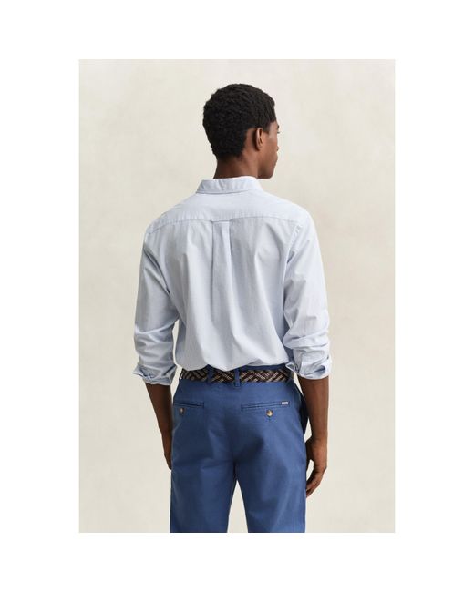 Gant White Gingham Long Sleeve Patterned Shirt for men