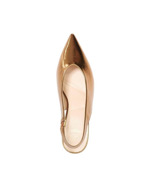Dune Metallic Cyra Kitten Heel Slingbacks