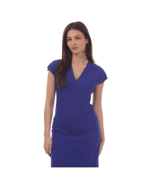 Boss Blue Debrany2 Wrap Dress