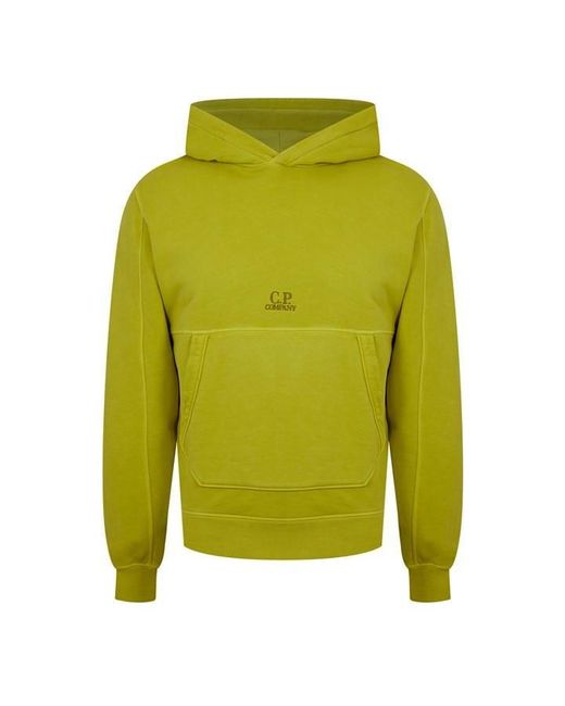 C P Company Yellow Brushed Hoodie for men