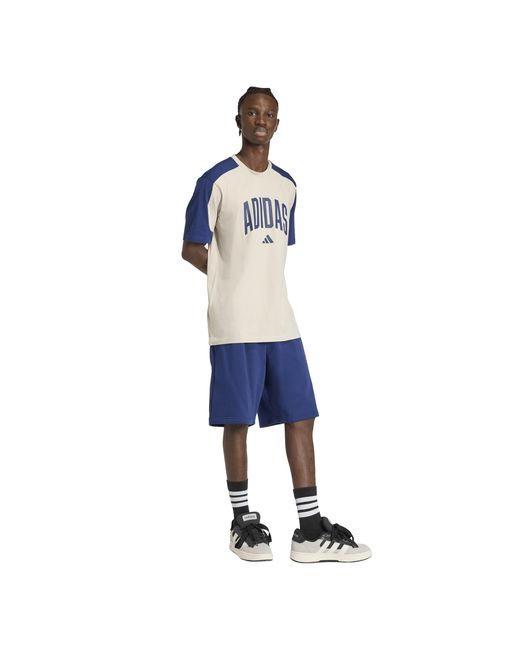 Adidas Blue Collegiate T-Shirt for men