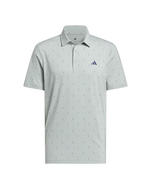 Adidas Blue Short Sleeve Performance Polo Shirt for men