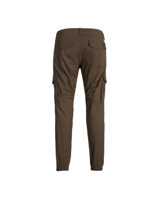 Jack & Jones Brown Paul Cargo Trousers for men