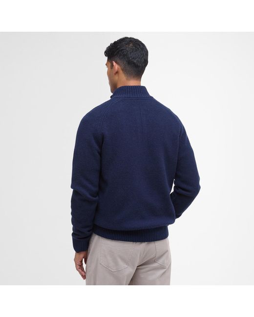 Barbour Blue Grangetown Half Zip Jumper for men