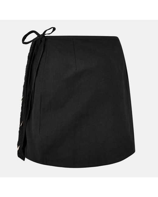 Never Fully Dressed Black Shell Mini Skirt
