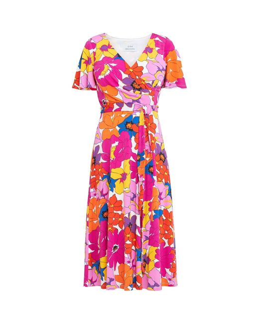 Gina Bacconi Red Ellie Fit And Flare Dress