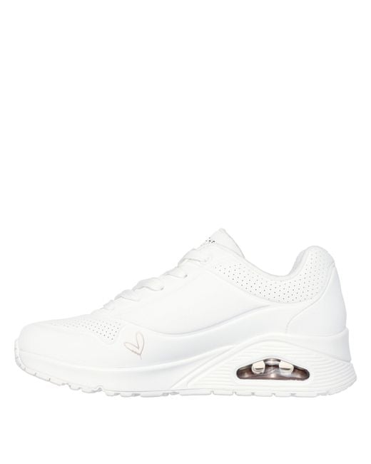 Skechers White Goldcrown Mylar Embroidery Low-Top Trainers