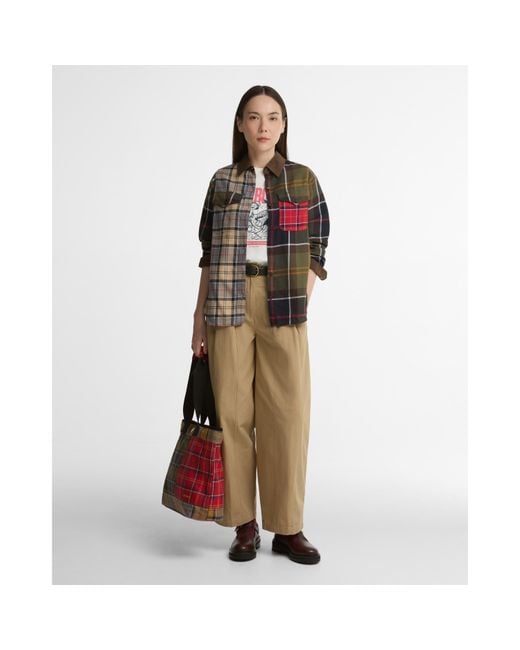Barbour Gray Patchworkplaid Flannel Shirt