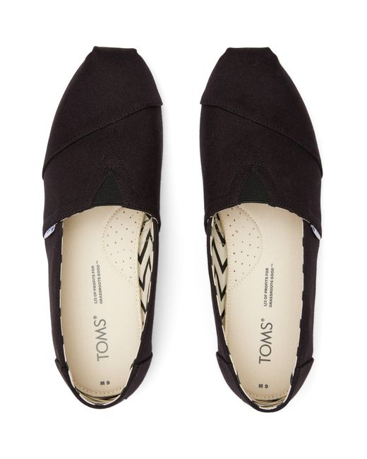 TOMS Black Alpargata Shoes for men