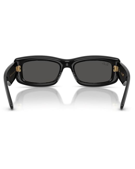 Ray-Ban Black Kiliane Puffer Rectangle Sunglasses