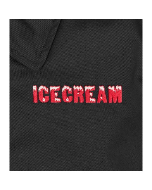 ICECREAM Black Work Harrington Jacket for men