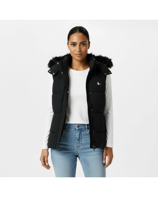 Jack Wills Black Willow Heritage Puffer Gilet