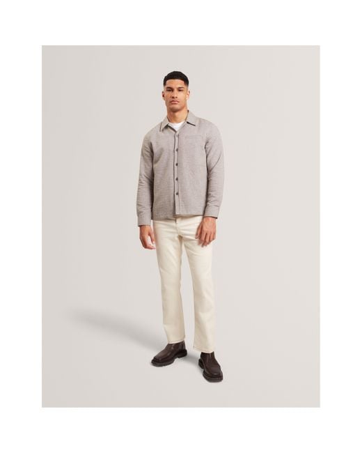 Ted Baker Gray Wadded Overshirt for men