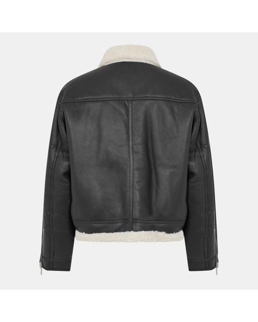 Represent Black Shearling Tailored Jacket for men