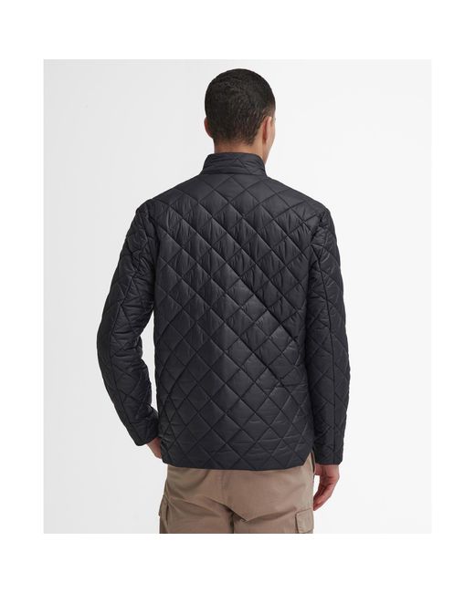 Barbour Black Ariel Box Diamond Quilted Jacket for men