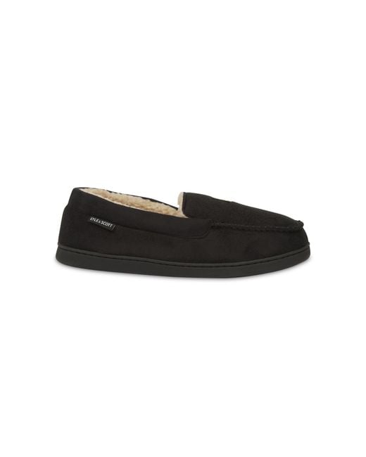 Lyle & Scott Black Moccasin Slippers for men