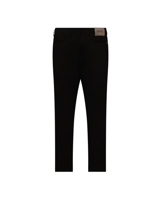 Replay Black Benni Regular-Fit Chinos for men