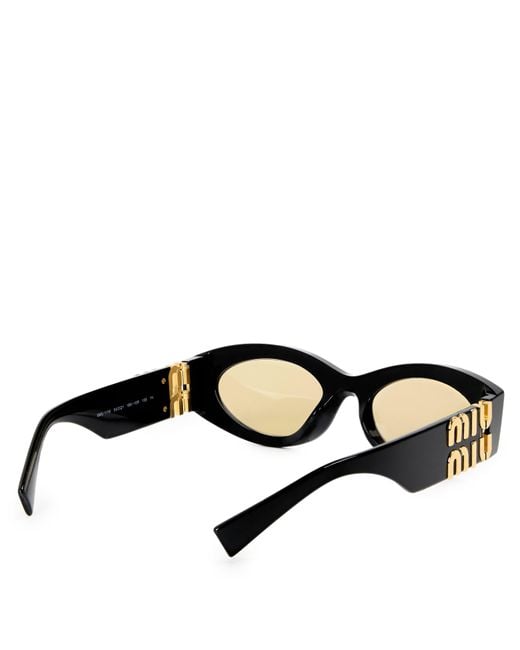 Miu Miu Black Oval Sunglasses