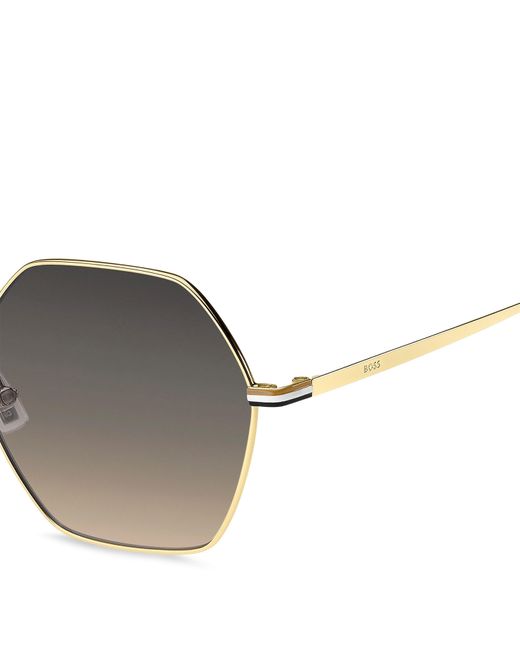 Boss Metallic Geo Round Sunglasses