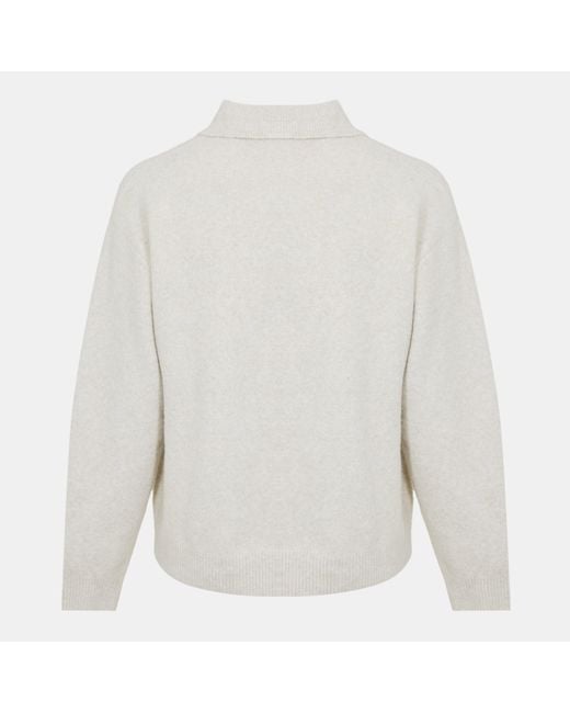 The Couture Club White Textured Soft Knit Relaxed Fit Knitted Top for men