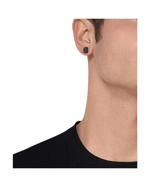 Boss Black Gents Yann Stainless Steel Square Earrings for men