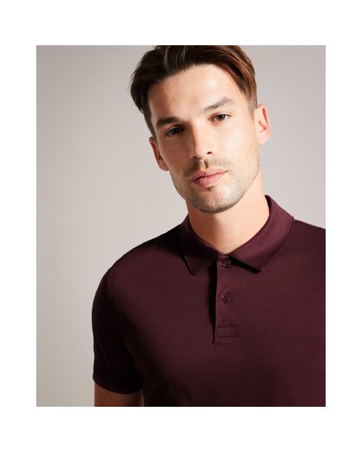 Ted Baker Red Regular Fit Zeiter Polo Shirt for men