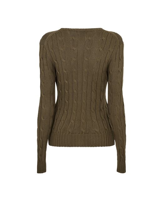 Polo Ralph Lauren Green Cable-Knit Jumper