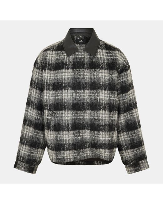 Represent Gray Two-Way Zip Overshirt for men