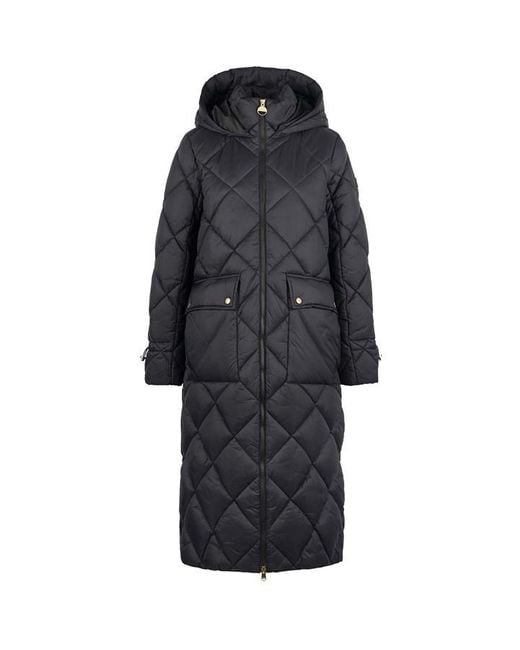 Barbour black padded coat deals