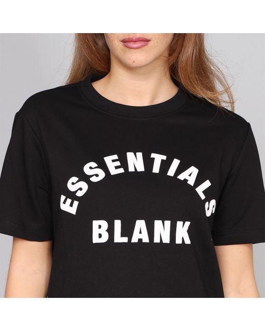 Blank Essentials Black Blank Arched Print Puff T-Shirt Ladies