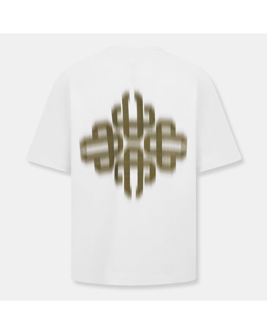 The Couture Club White Blurred Graphic Emblem T-Shirt for men