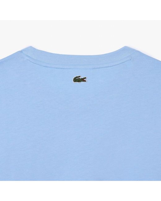 Lacoste Blue Cotton Logo T-Shirt