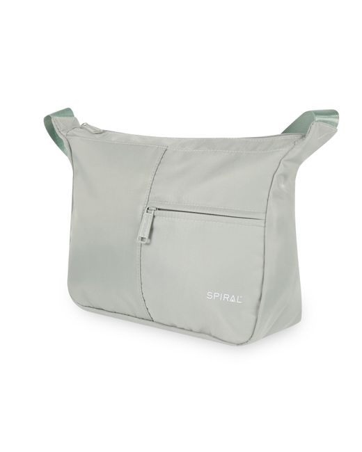 Spiral Gray Cali Satchel Crossbody Bag