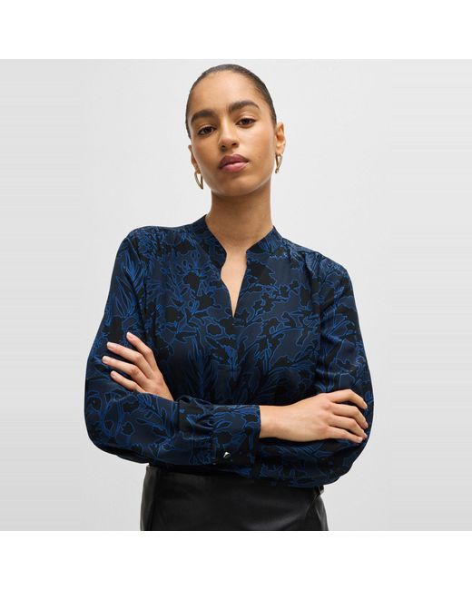 Boss Blue Banora18 Long Sleeve Long Blouse