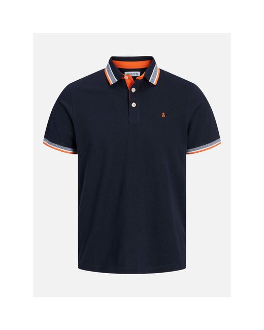 Jack & Jones Blue Paulos Short Sleeve Polo Shirt for men