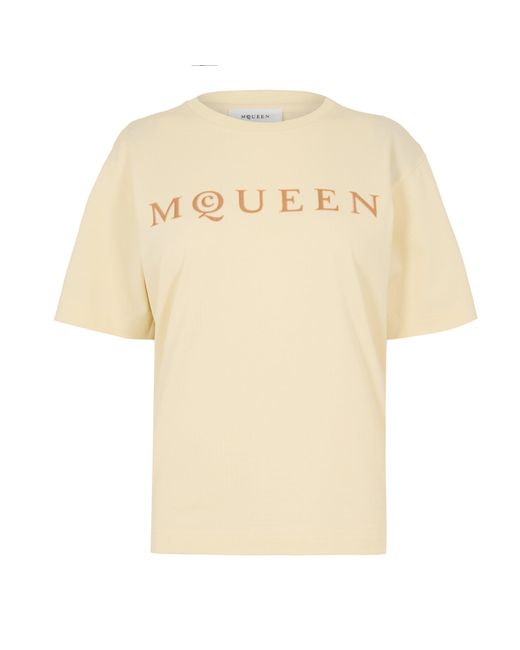 McQueen Natural Alex Logo T-Shirt