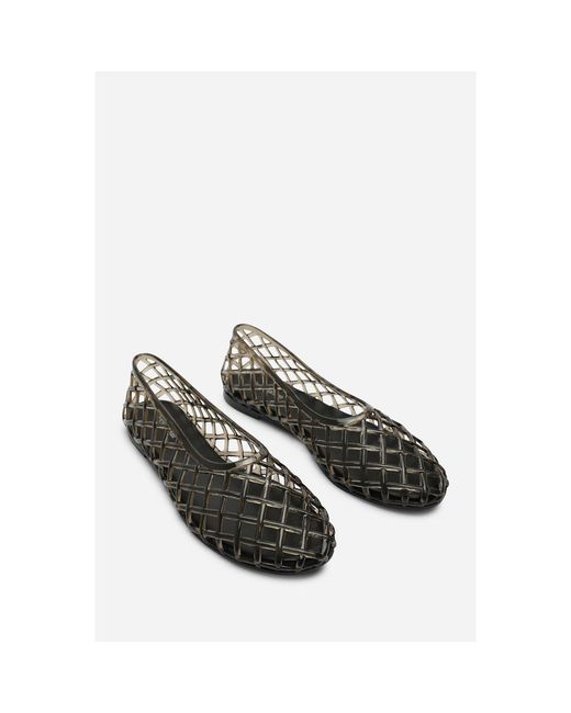 Where's That From Brown Where's Clear Jelly Ballet Pumps