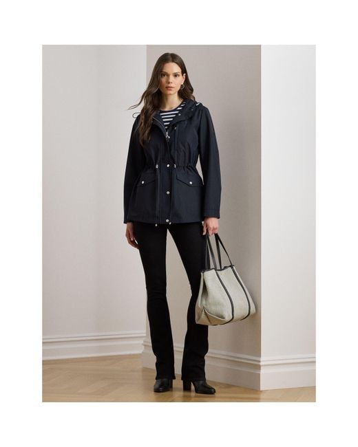 Ralph Lauren Blue Water-Resistant Adjustable Rain Anorak