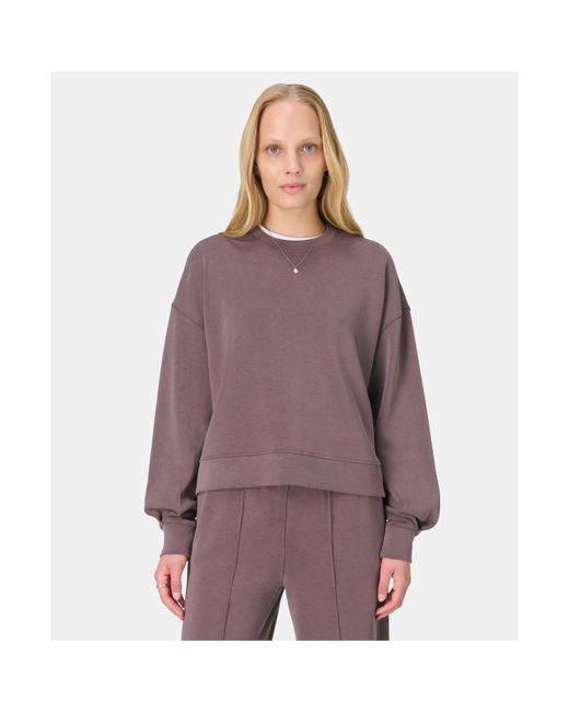 Sweaty Betty Purple Contoured Fit Breathable Crew Sweatshirt
