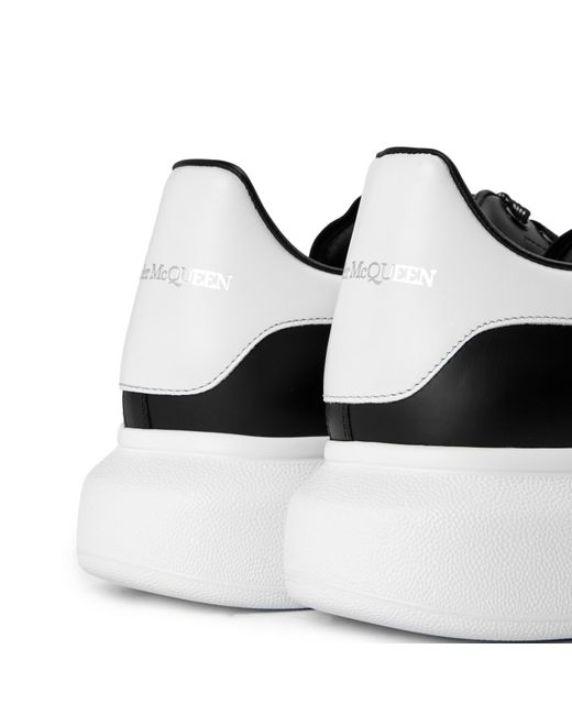 McQueen Black Oversized Leather Trainers for men