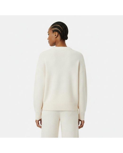 Jack Wills White Knitted Crew Neck Jumper
