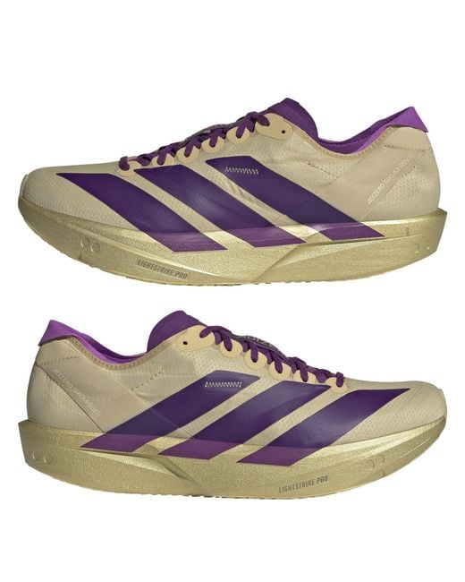 Adidas Blue Adizero Takumi Sen Fast Running Shoes for men