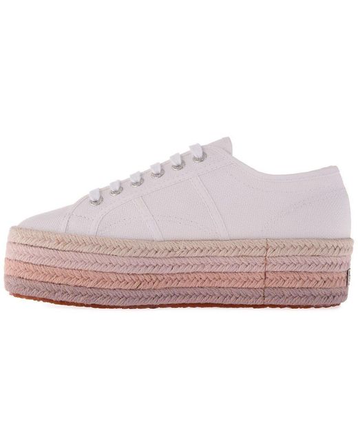 Superga Purple Espadrille Platform Trainers