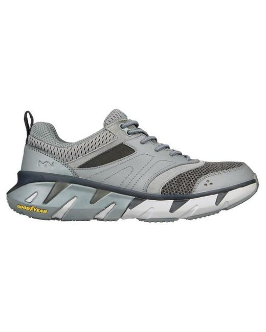 Skechers Gray Mixed Material Bungee Lace Low-top Trainers for men