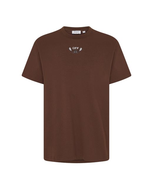 Off-White c/o Virgil Abloh Brown Bandana T-Shirt for men