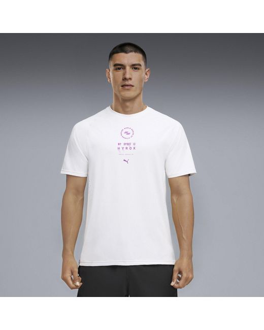 PUMA White Hyrox Dryelite Training T-Shirt for men