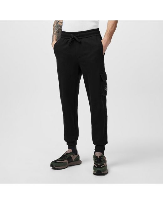 Calvin Klein Black Logo Patch Track Pants for men